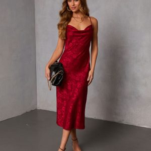 Cool Bloom Floral Jacquard Midi Dress