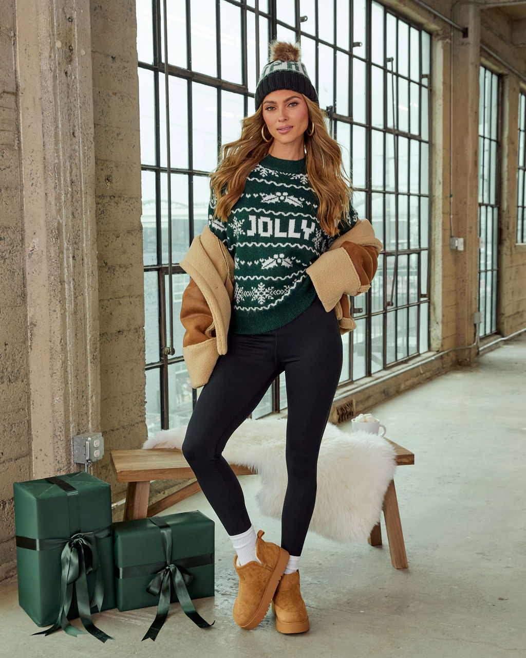 Jolly Glow Graphic Fair Isle Mock Neck Sweater - Image 2