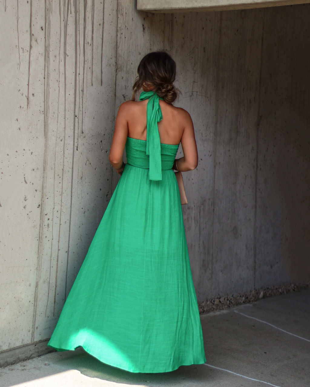 Elmhurst Ruched Halter Maxi Dress - Image 39