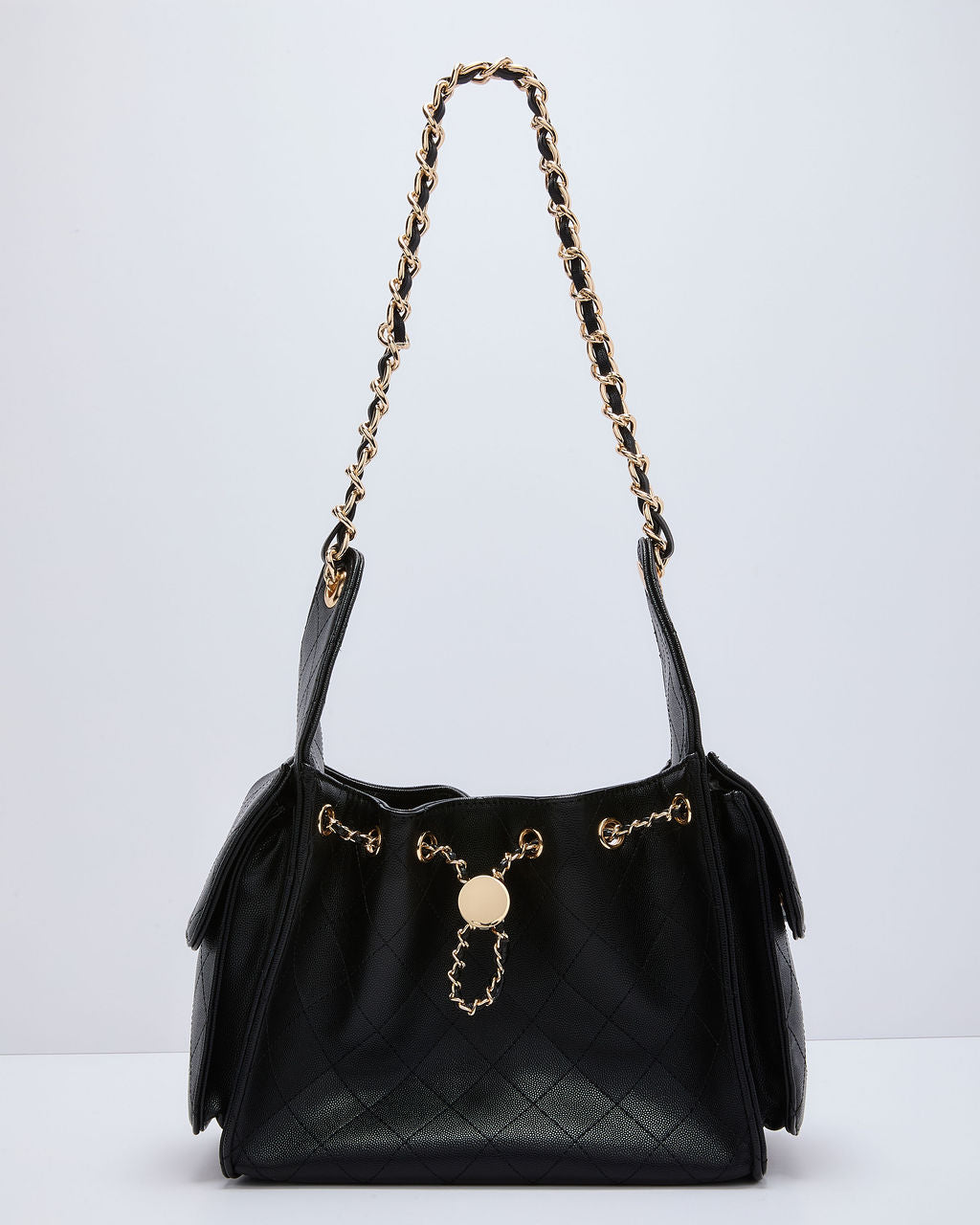 Borgia Quilted Crossbody Bucket Bag - Image 3