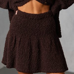 Nutmeg Nap Pleated Mini Skirt