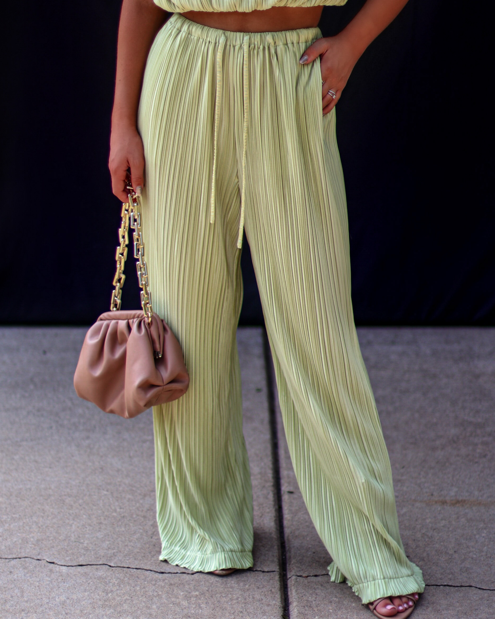 Resort Stay Plisse Wide Leg Pants - Image 9