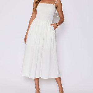 Summer Essential Cotton Smocked Maxi Dress