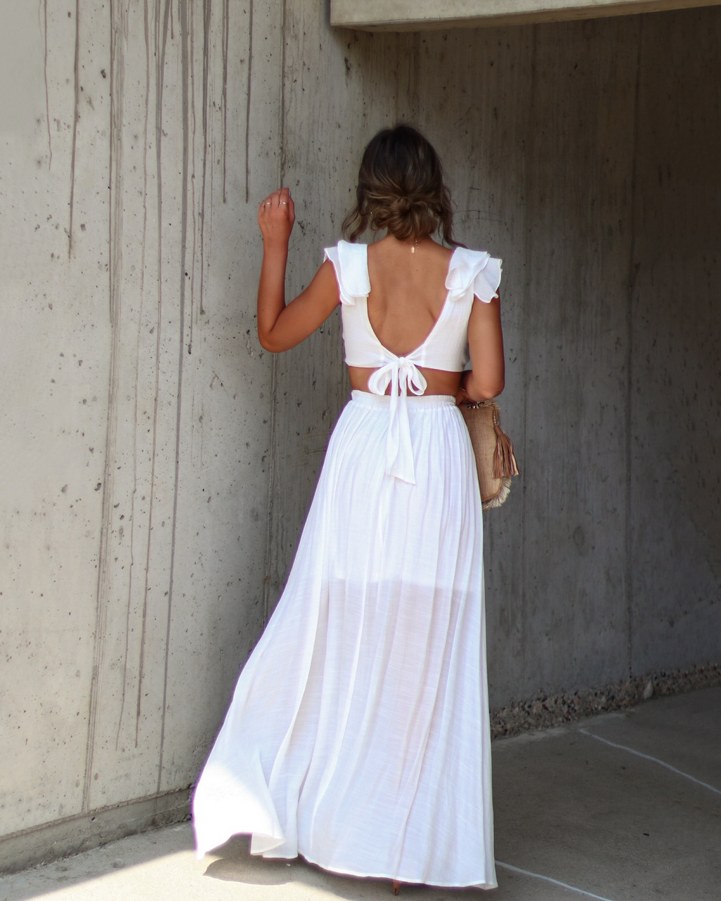 Soleil Cutout Ruffle Maxi Dress - Image 32