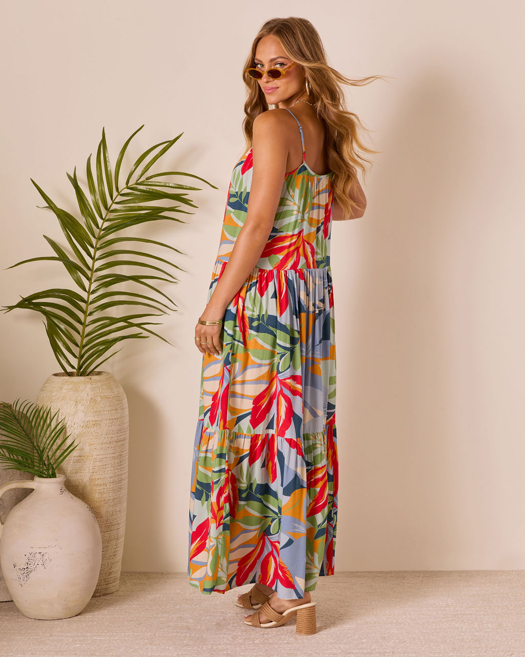 Sunset Breeze Floral Tropics Maxi Dress - Image 4