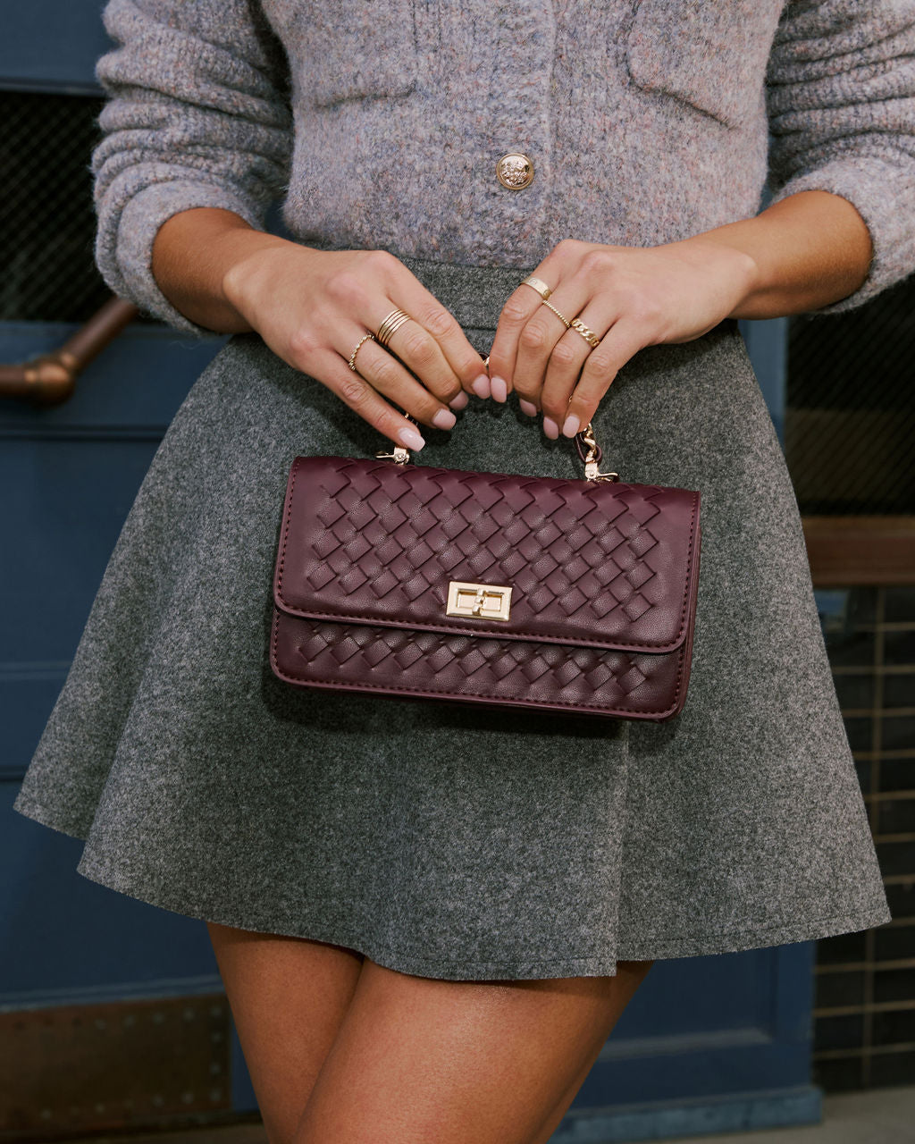 Gretta Woven Leather Crossbody Bag - Image 11
