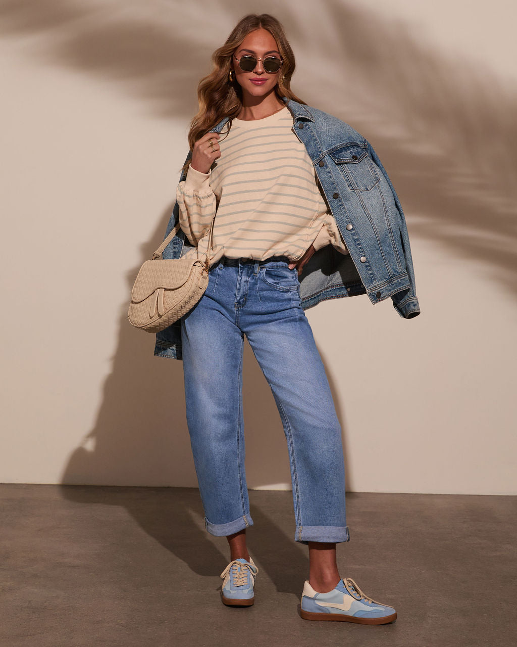 Classic Feel Striped Oversized Sweatshirt - Image 2
