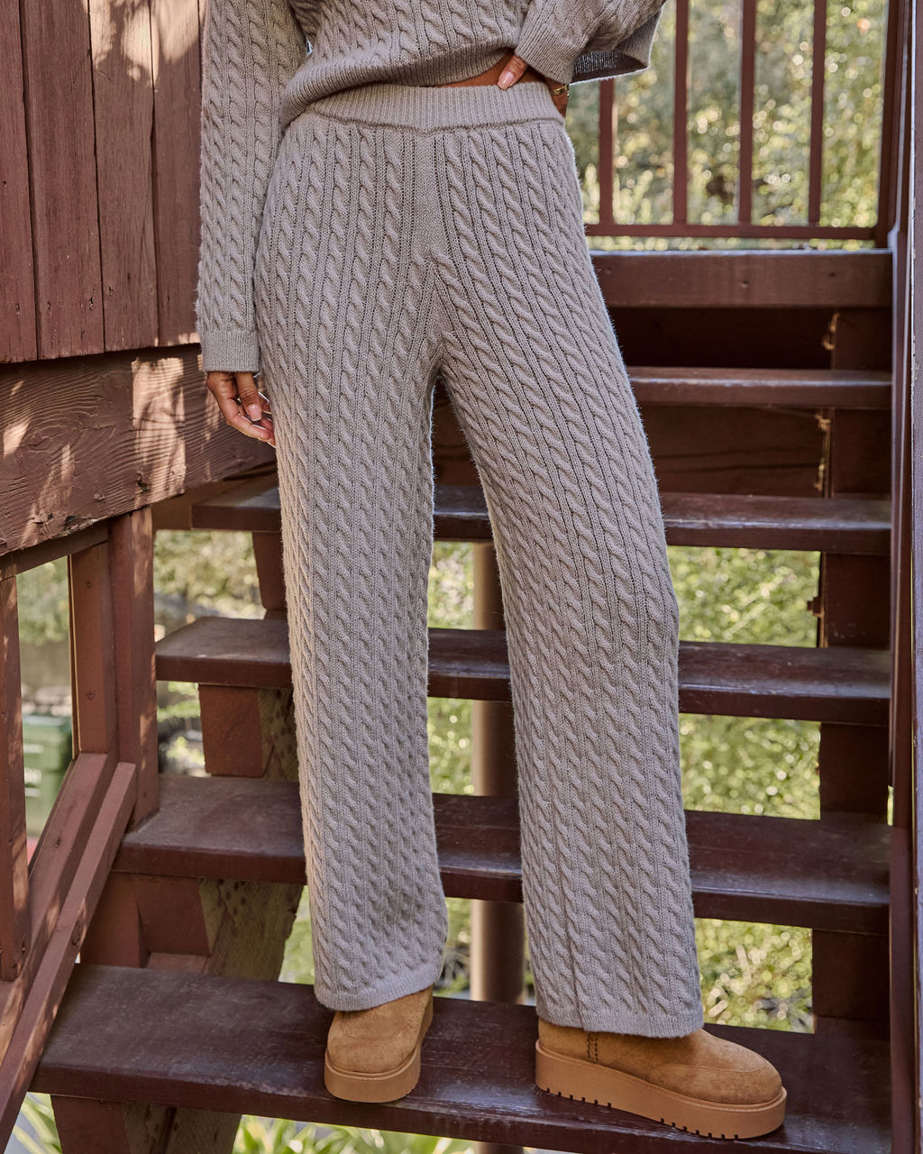 Frosted Wish Cable Knit Pants - Image 2