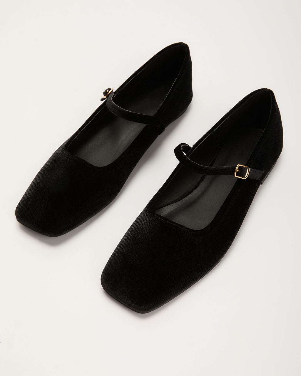 Janey Velvet Mary Jane Ballet Flats - Image 2