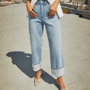 Harden Stretch Super High Rise Cropped Straight Jeans