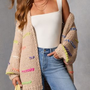 Lima Multi Color Stitch Knit Cardigan