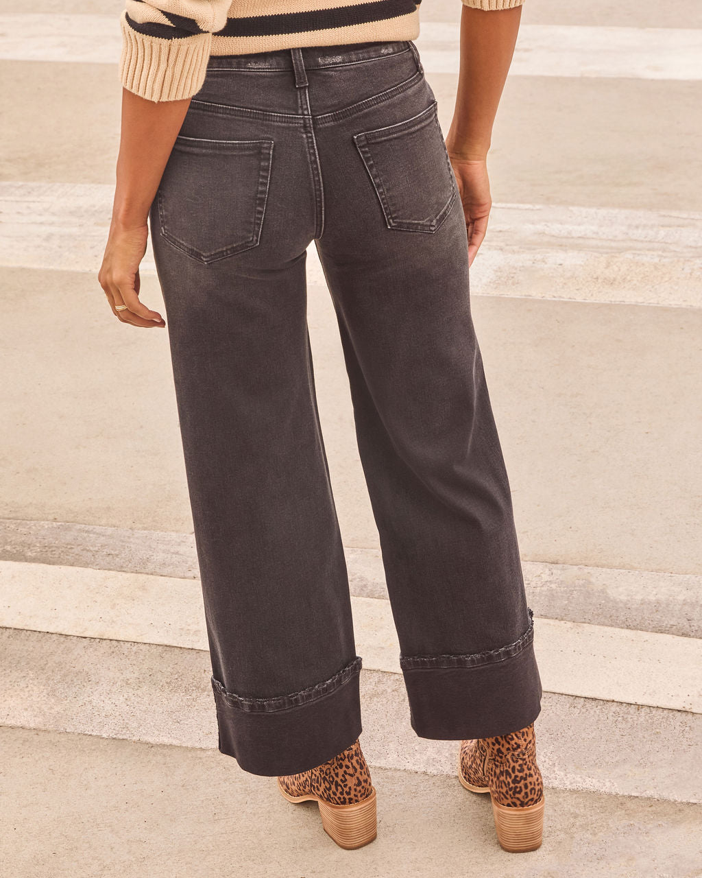 Stylist Stretch Wide Cuffed Jeans - Image 16