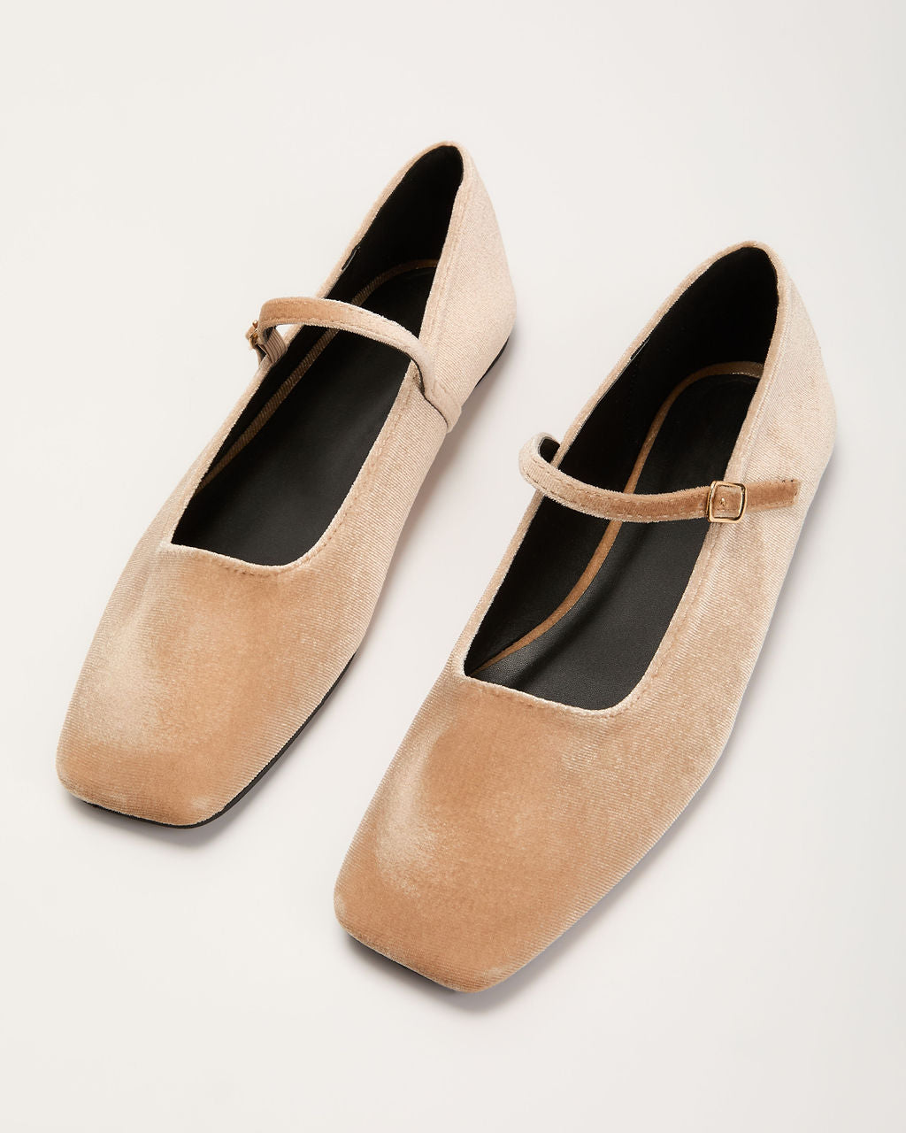 Janey Velvet Mary Jane Ballet Flats - Image 8