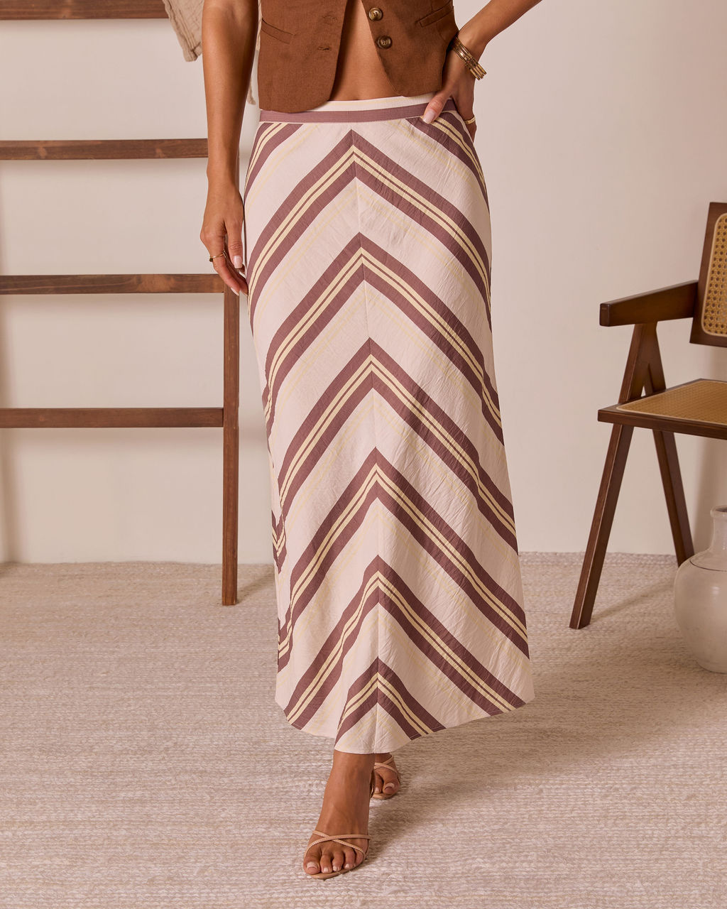 Tender Note Chevron Maxi Skirt - Image 2