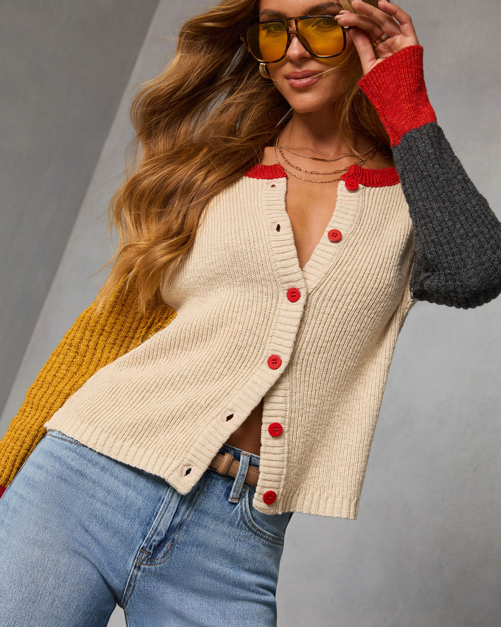 Celinda Knit Colorblock Cardigan - Image 6