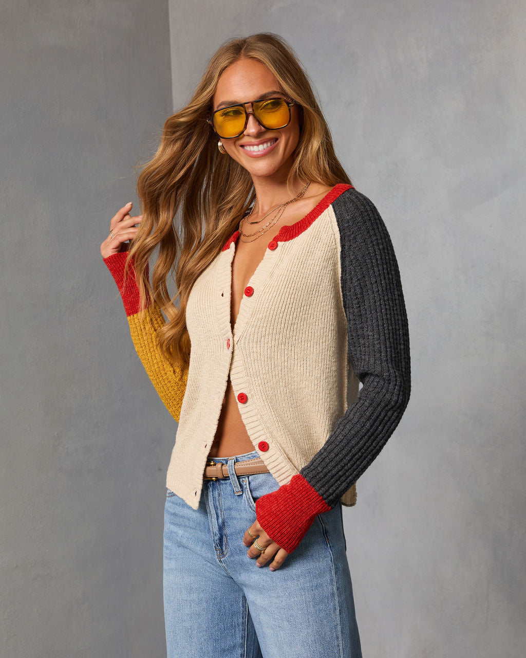 Celinda Knit Colorblock Cardigan - Image 3