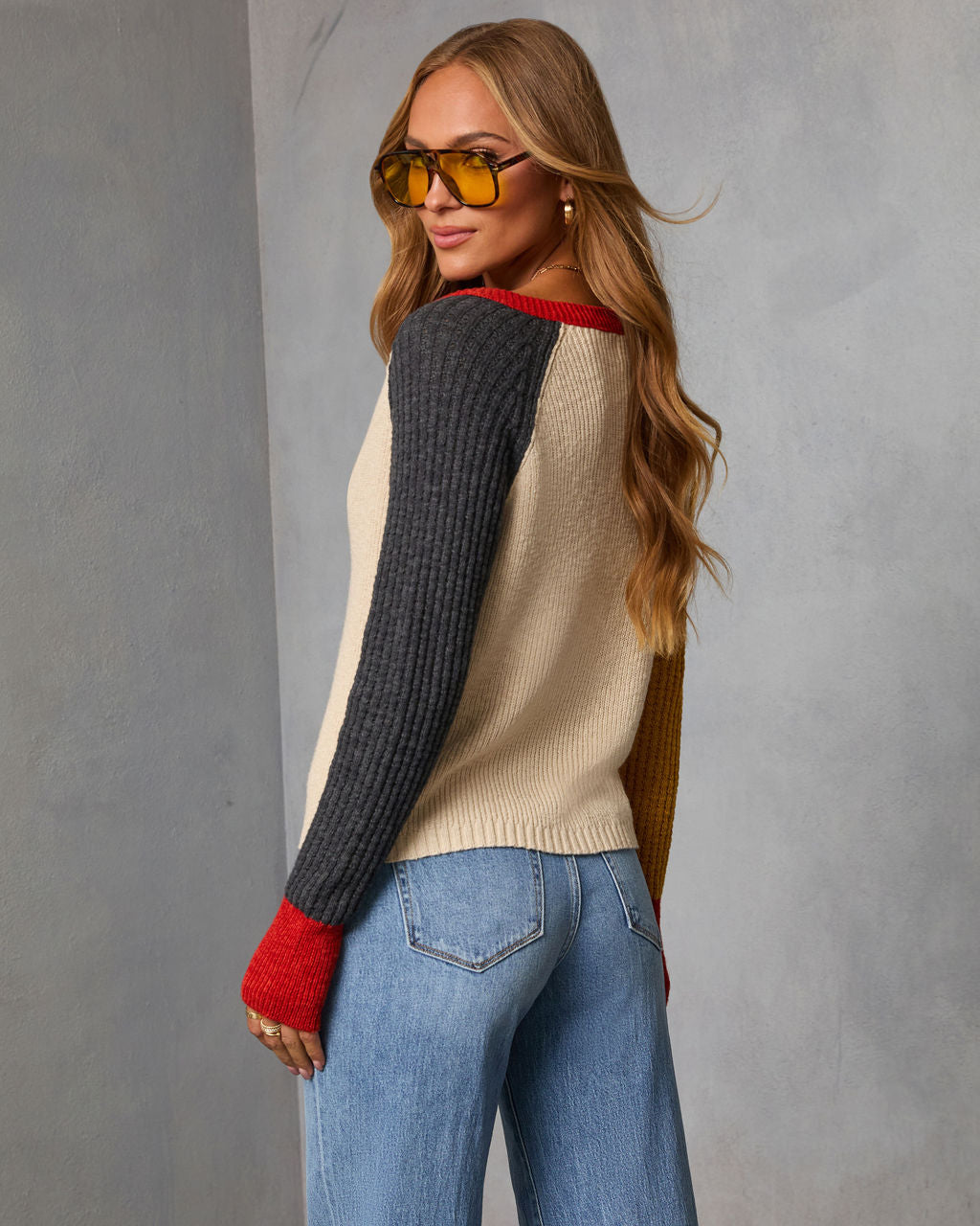 Celinda Knit Colorblock Cardigan - Image 4