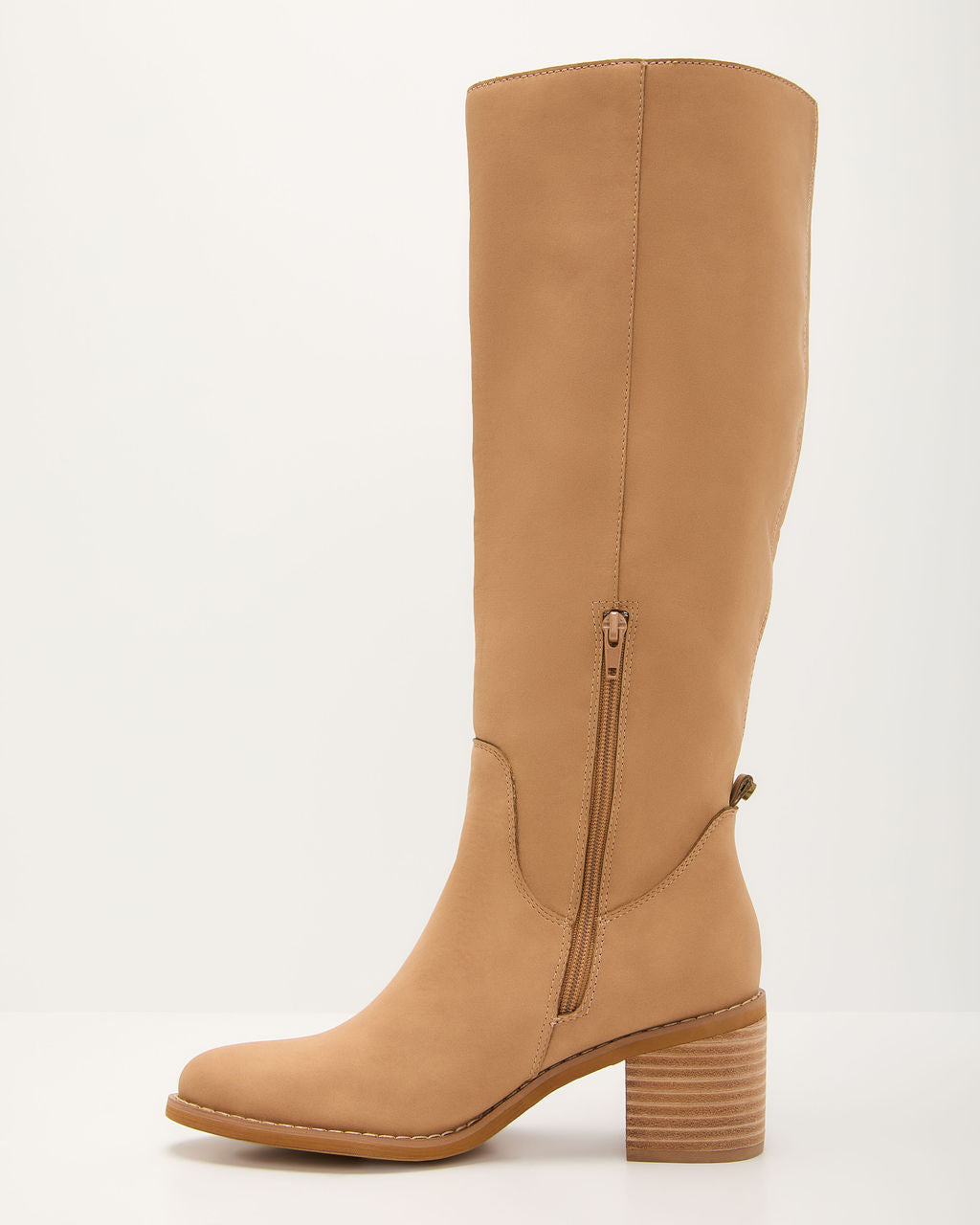 Maple Butter Faux Leather Knee High Riding Boot - Image 11