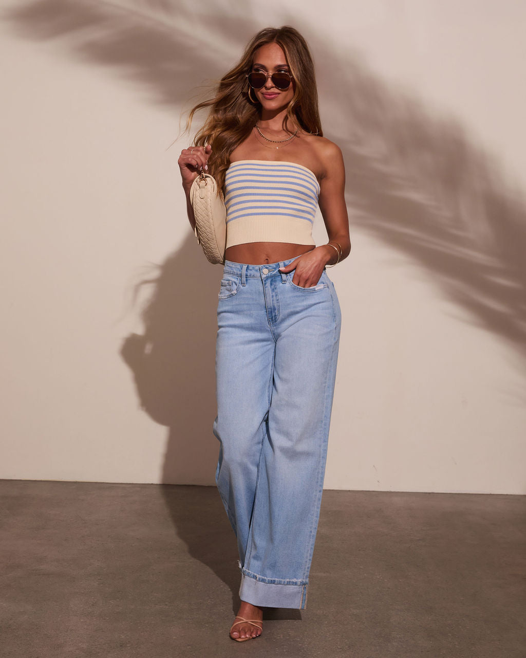 Darcie Striped Knit Tube Top - Image 14