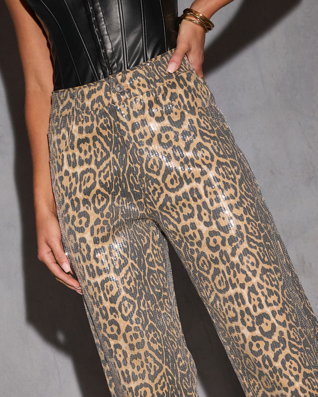 Safari Boogey Leopard Sequin Pants - Image 6
