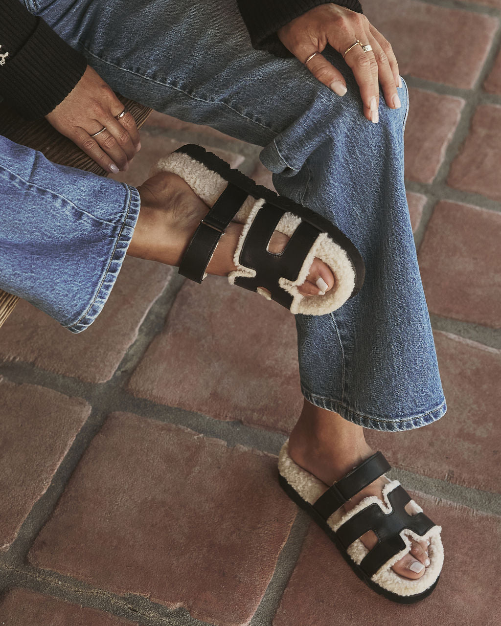 Adelene Sherpa Lined H-Strap Sandal - Image 5