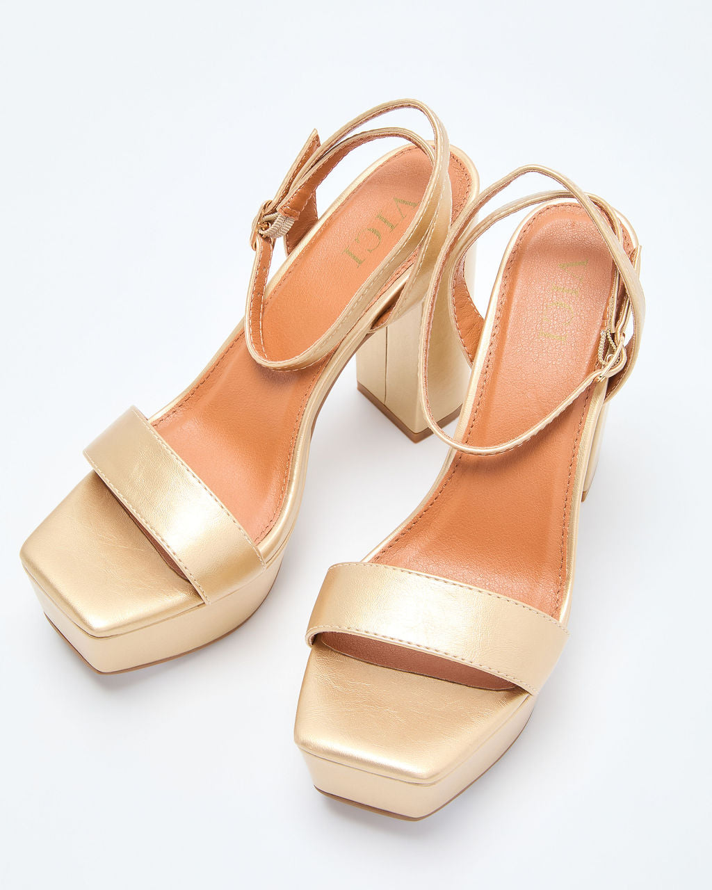 Cindria Metallic Platform Heels - Image 2