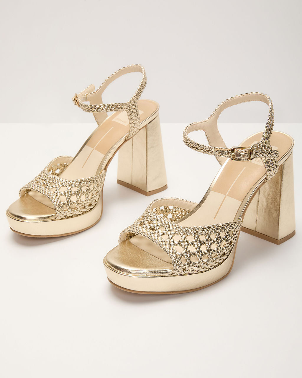 Peyten Metallic Crochet Heels - Image 2