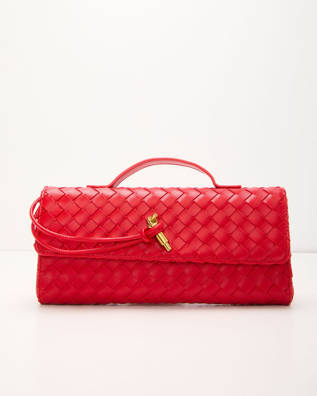 Porta Woven Leather Top Handle Clutch - Image 11