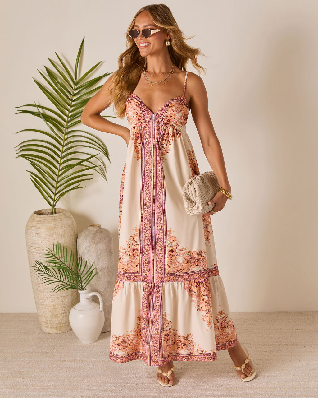 Terracotta Dream Babydoll Maxi Dress - Image 6