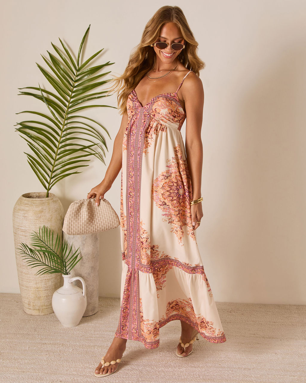 Terracotta Dream Babydoll Maxi Dress - Image 3