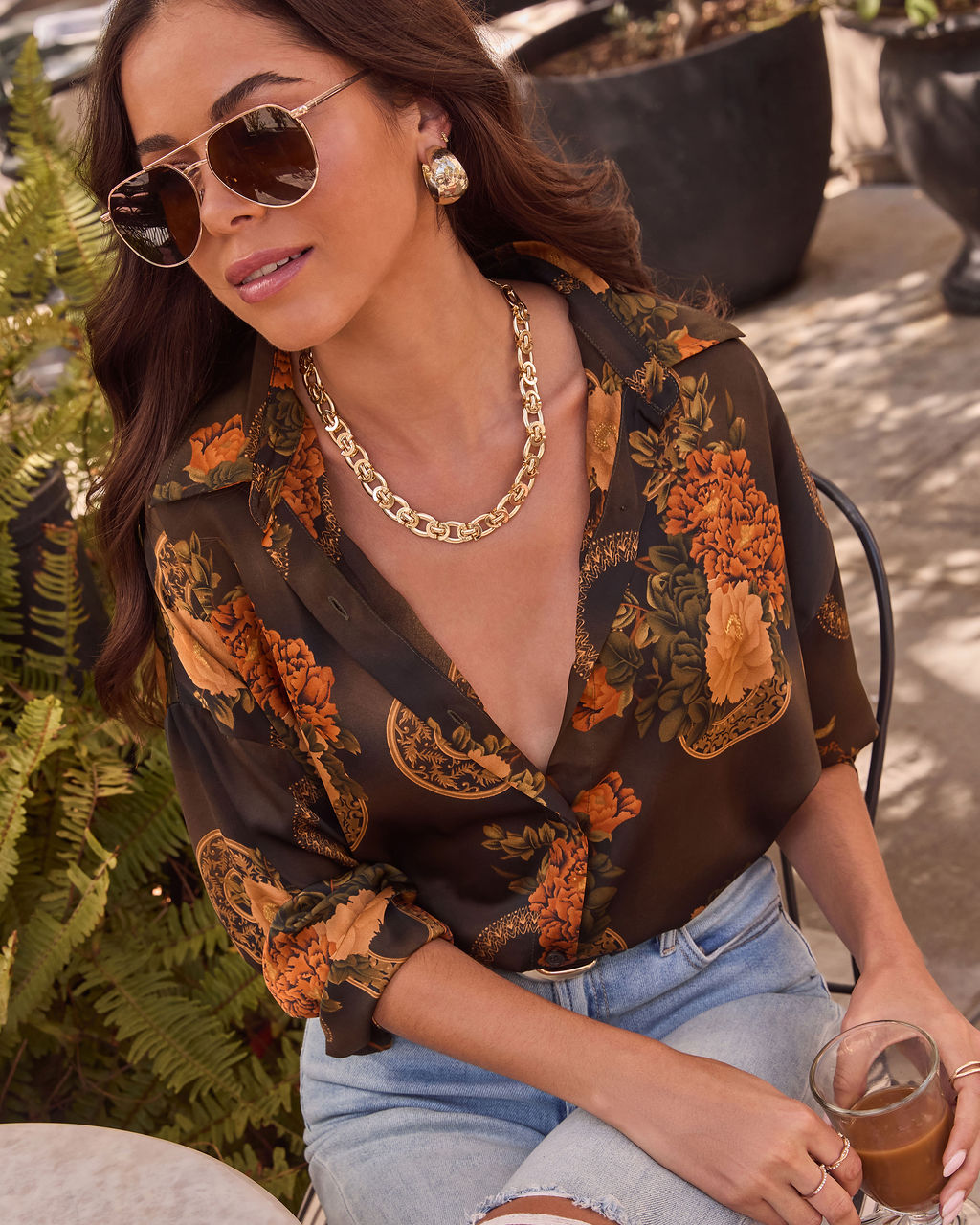 Whispered Marigold Chain Link Necklace - Image 2