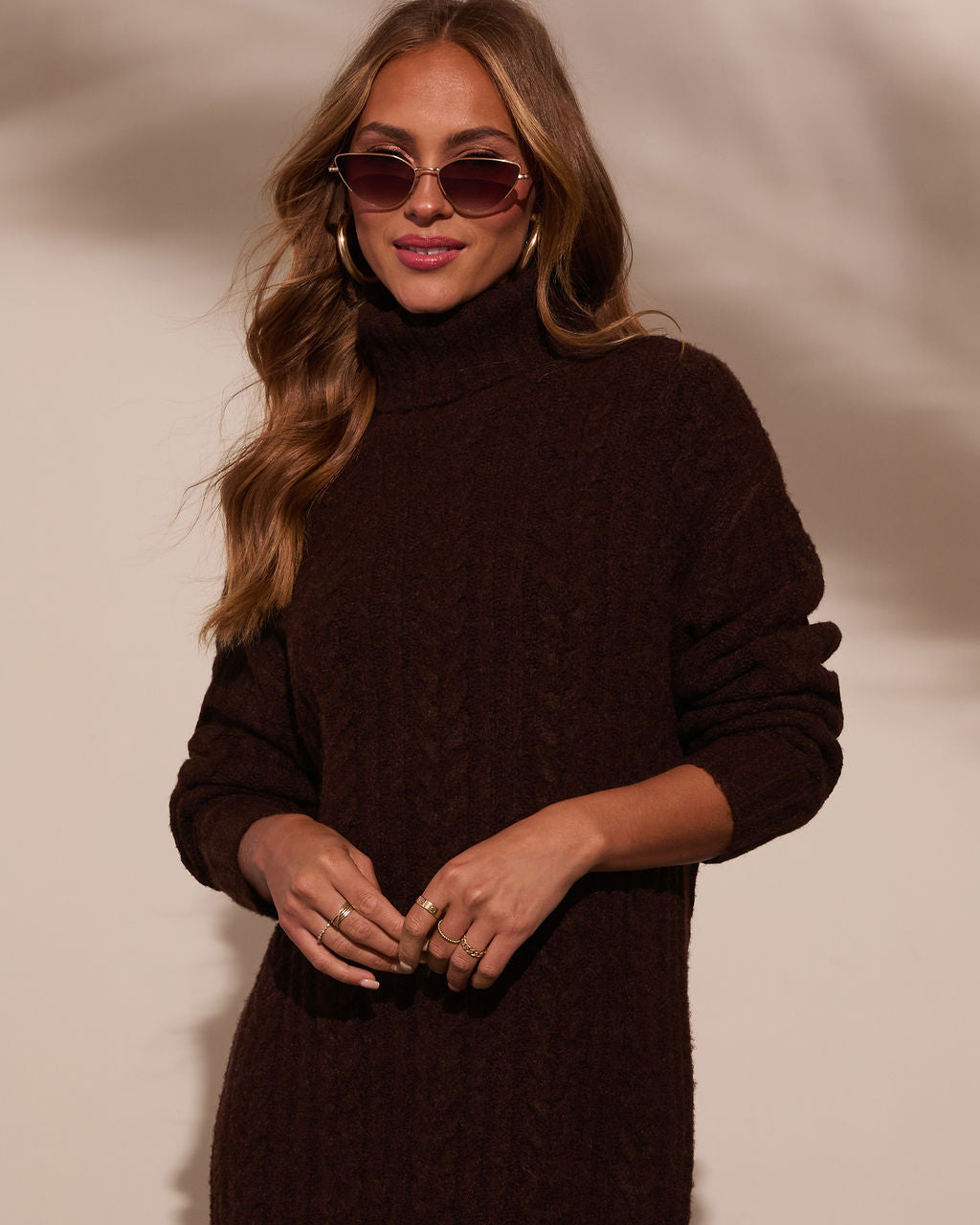 Snowdrift Turtleneck Sweater Dress - Image 2