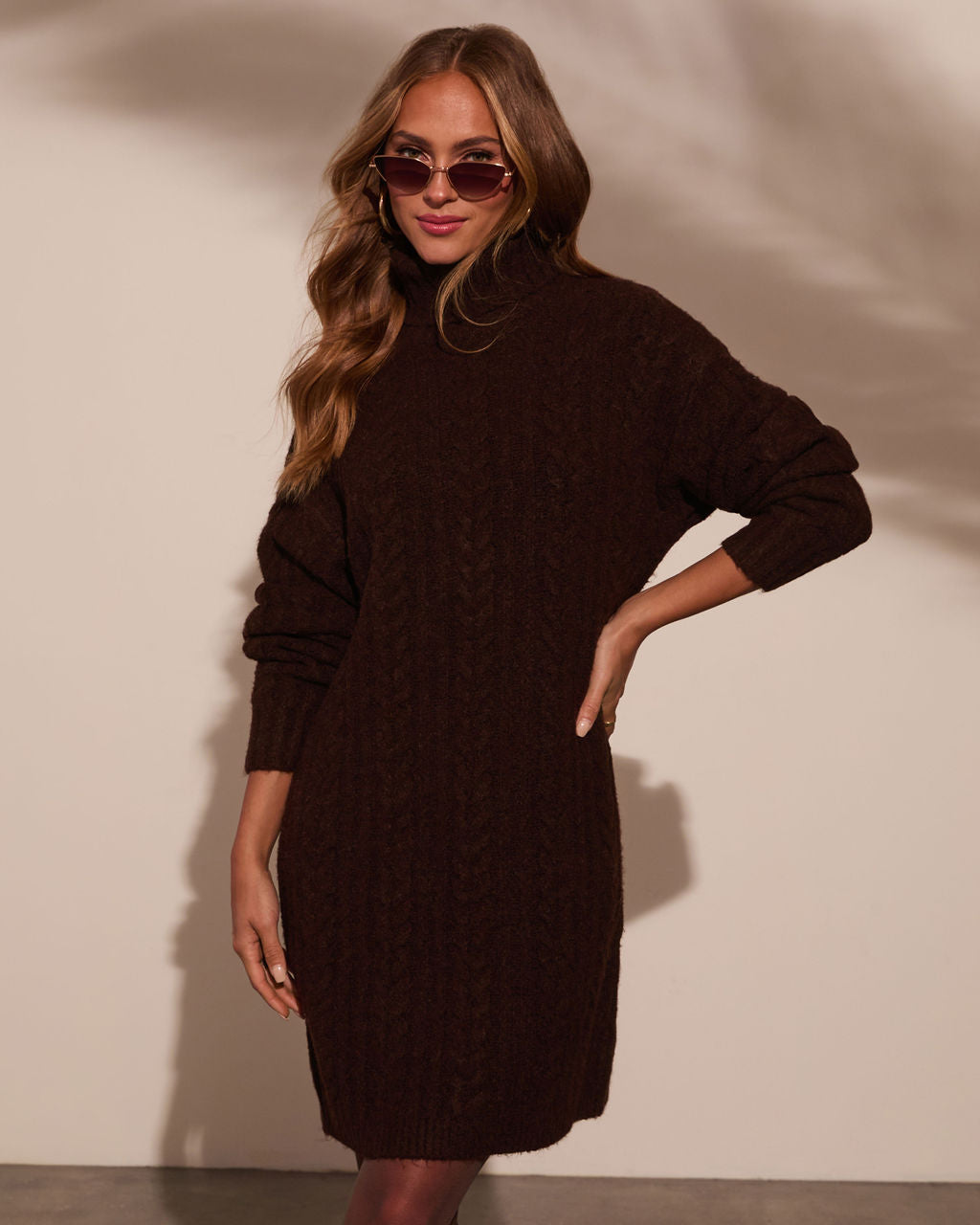 Snowdrift Turtleneck Sweater Dress - Image 3