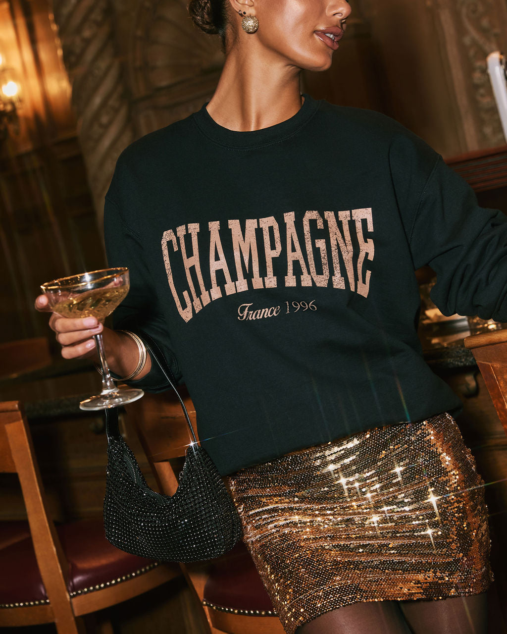 Champagne France 1996 Graphic Sweatshirt - Image 5