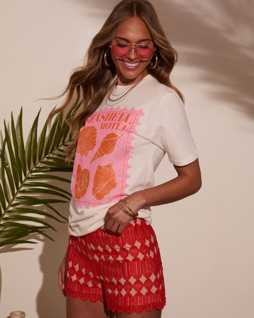 Seashell Motel Short Sleeve Graphic Tee - Image 3