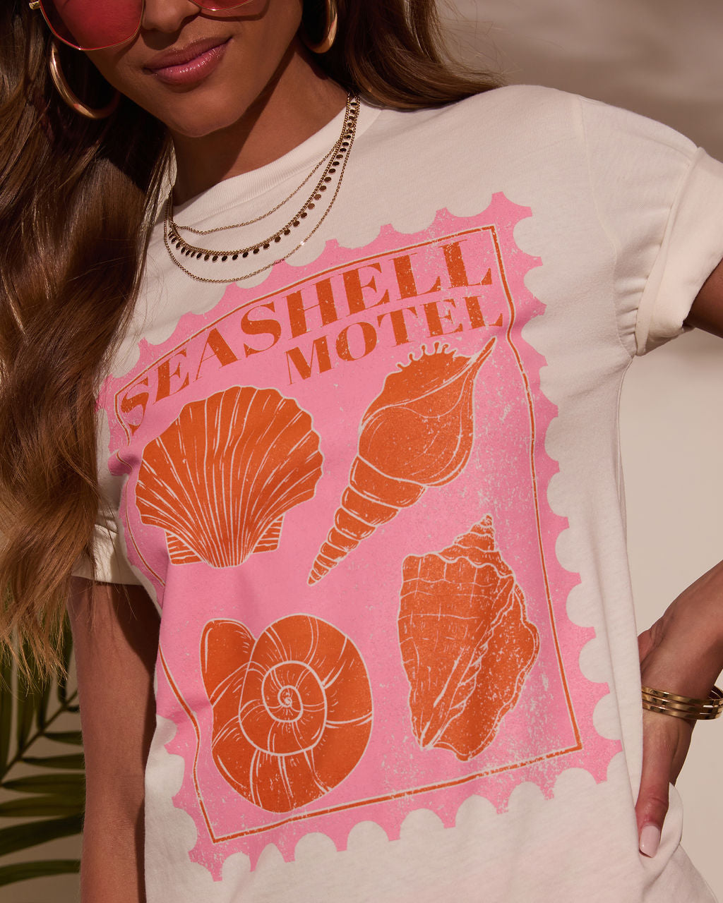 Seashell Motel Short Sleeve Graphic Tee - Image 5