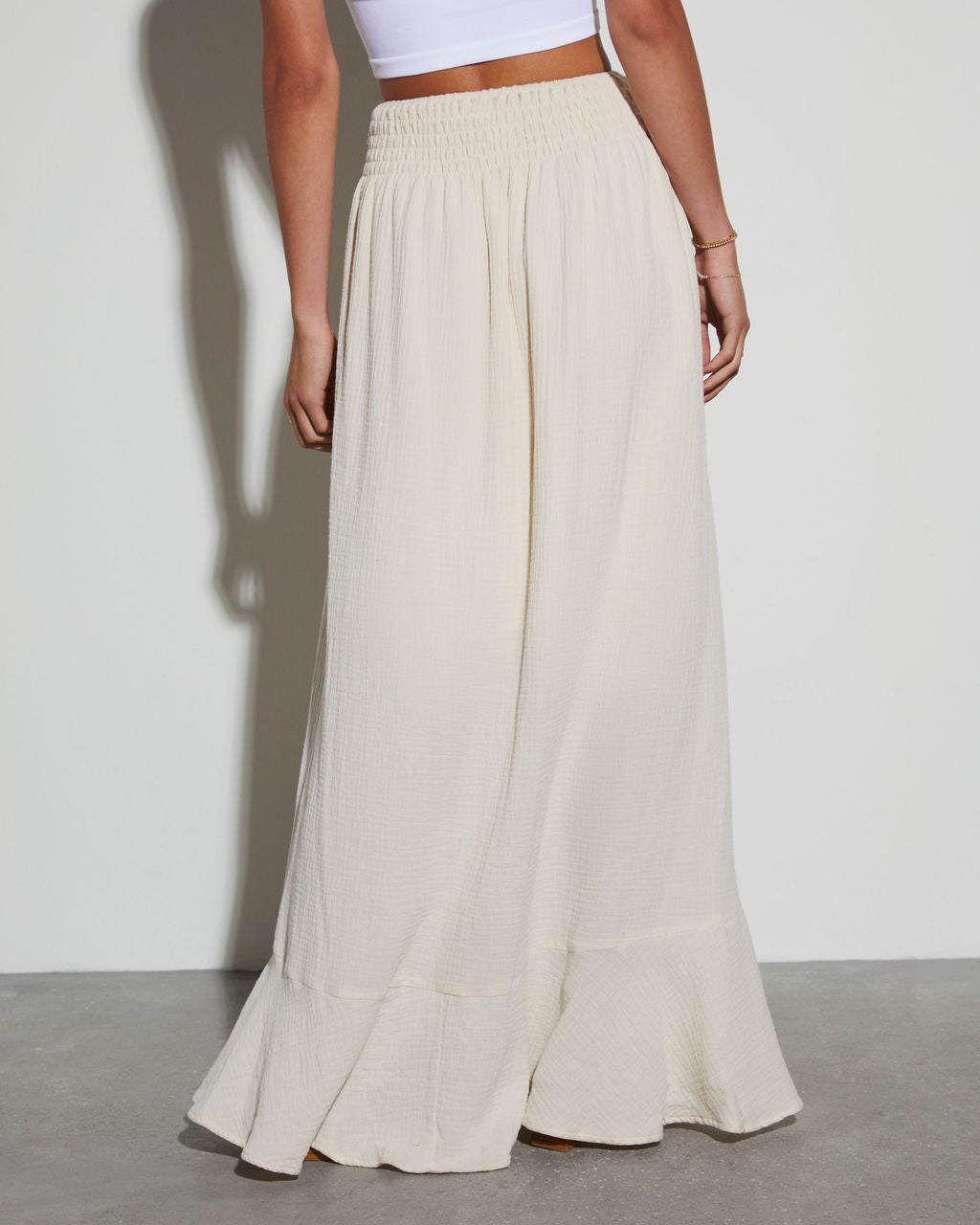 Serves Up Tie Waist Button Down Maxi Skirt - Image 11