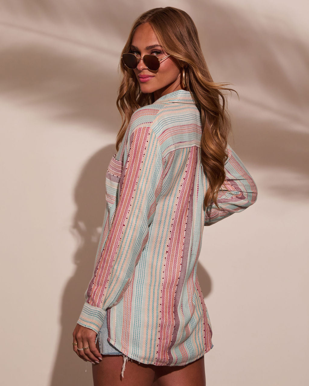 Larson Striped Button Down Top - Image 4