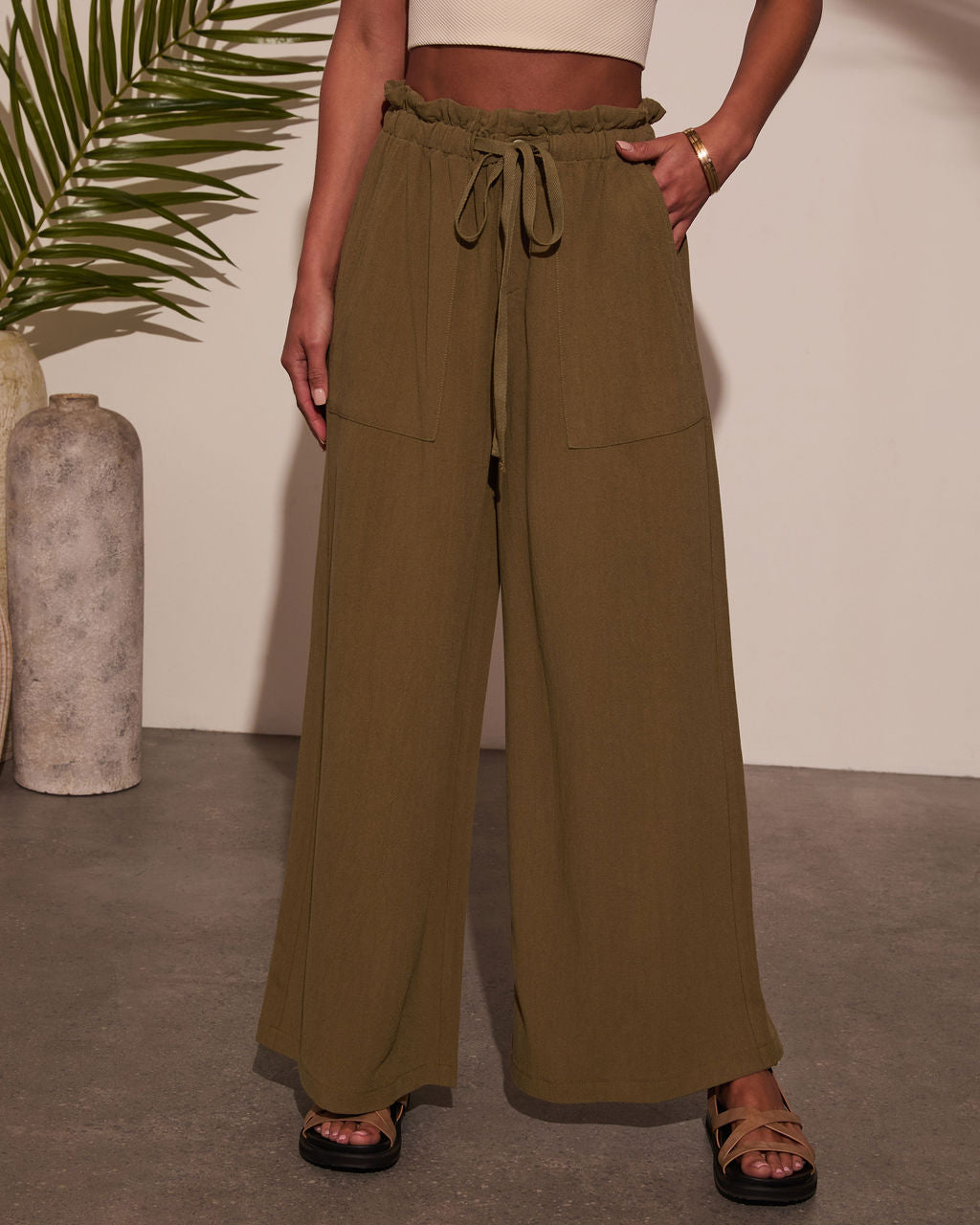 Journey On Linen Drawstring Pants - Image 2