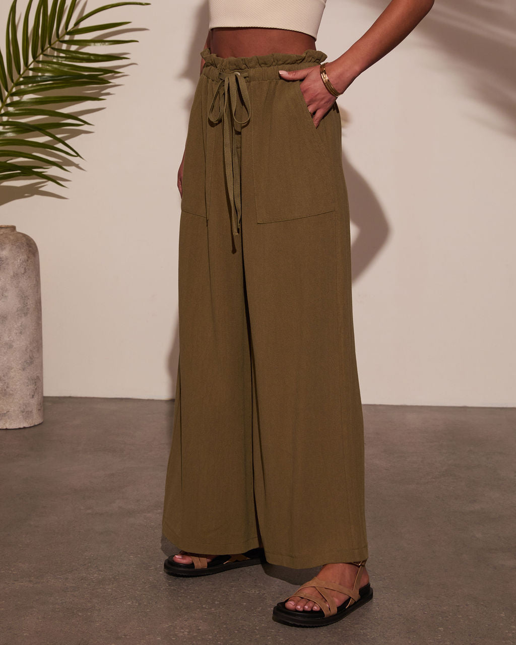 Journey On Linen Drawstring Pants - Image 3
