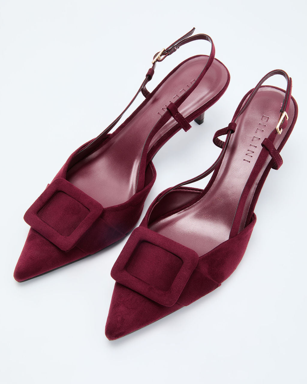 Hazel Lane Buckle Suede Slingback Heels - Image 2