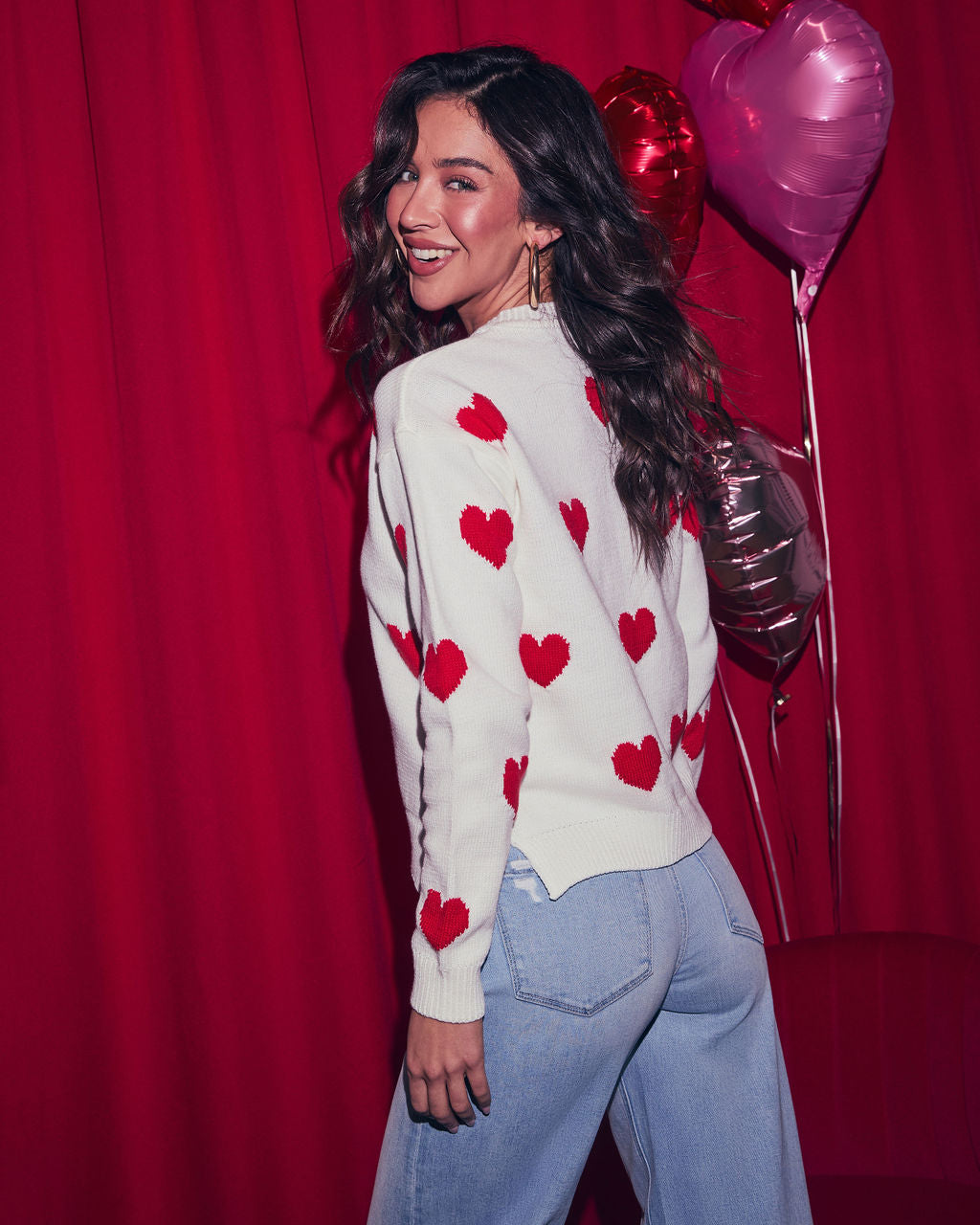 Lover's Lane Graphic Heart Sweater - Image 4
