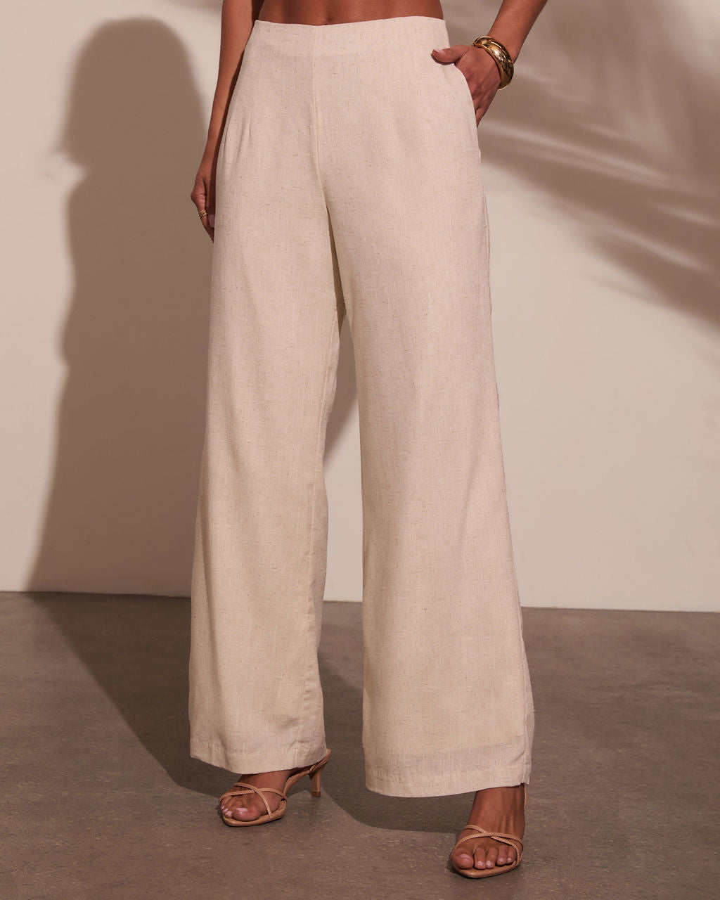 Melanie Wide Leg Linen Pants - Image 3