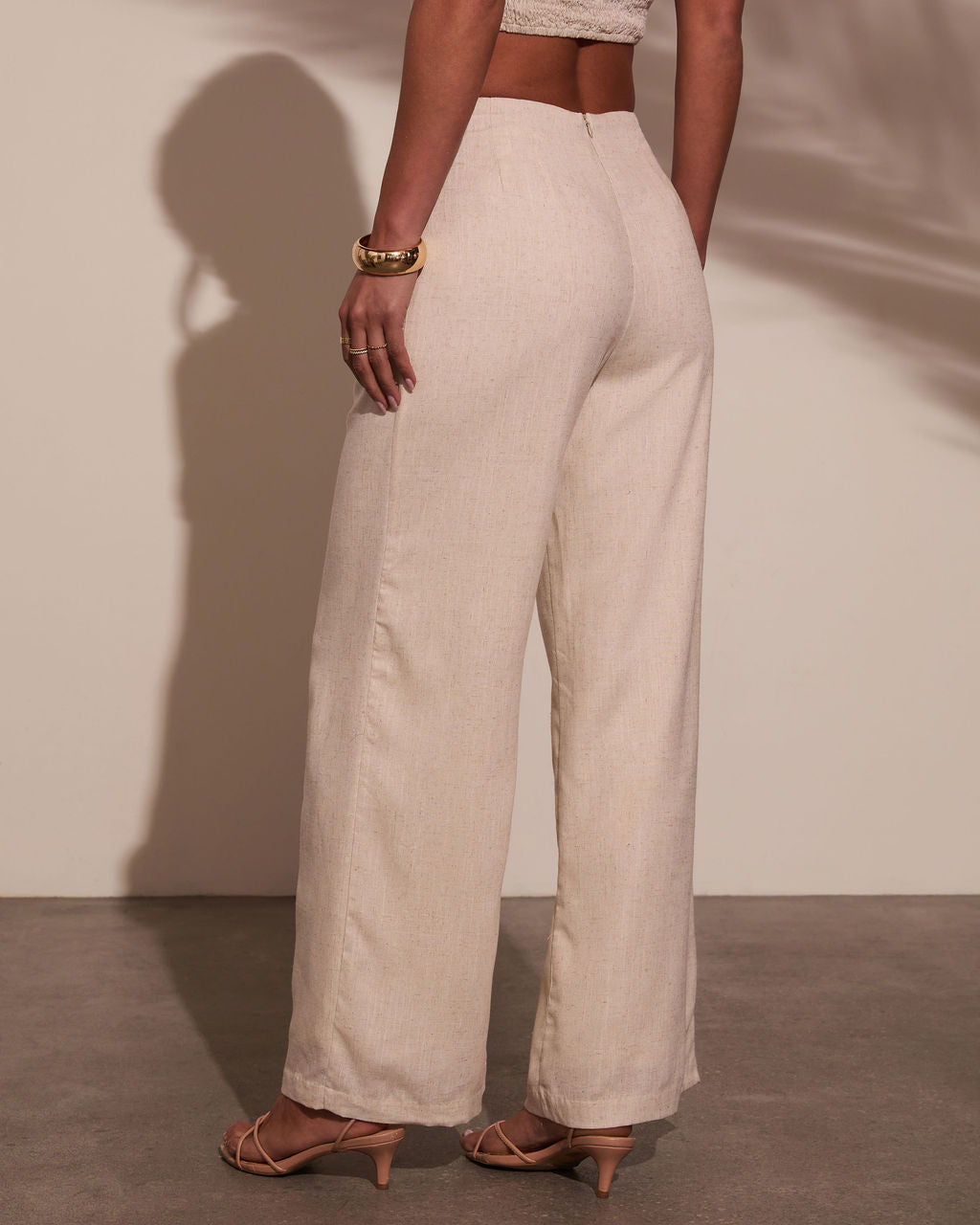 Melanie Wide Leg Linen Pants - Image 4