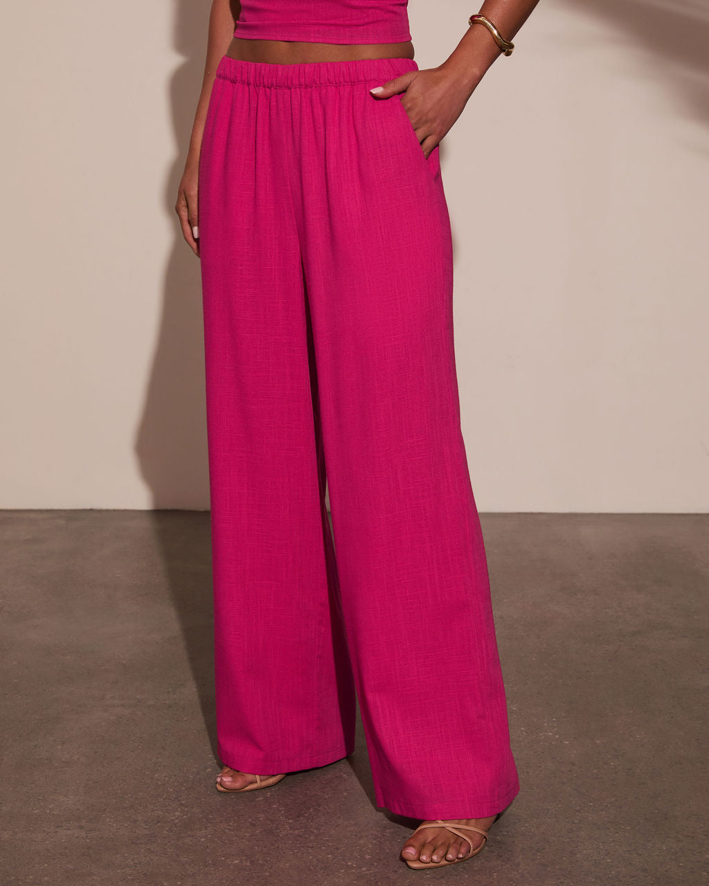 Onyx Linen Wide Leg Pants - Image 3