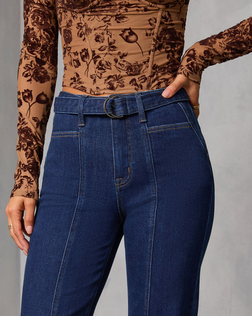 Harloe 90s Vintage Stretch Flare Jeans - Image 6