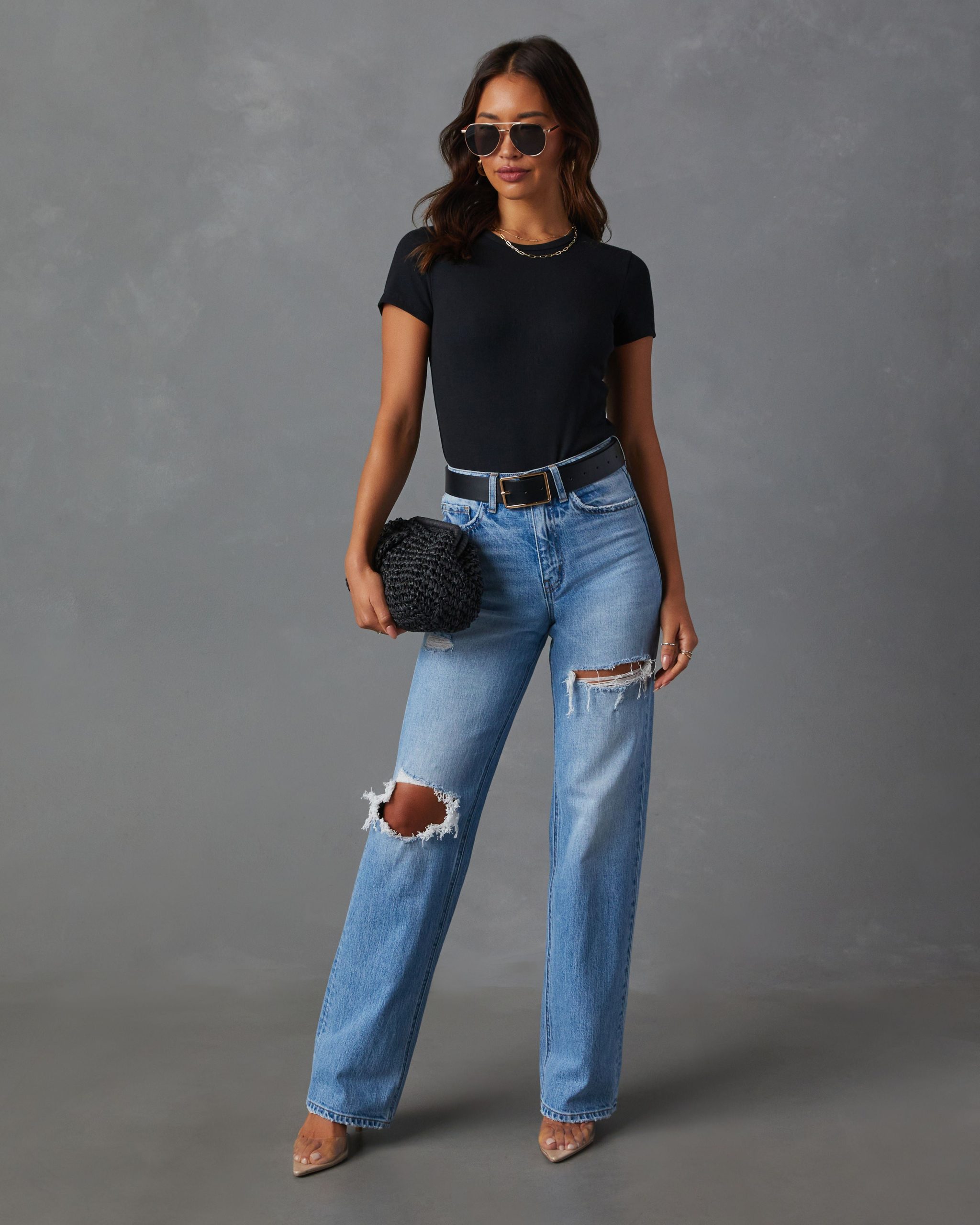 Sequoia Stretch Distressed Straight Leg Jeans - Image 5