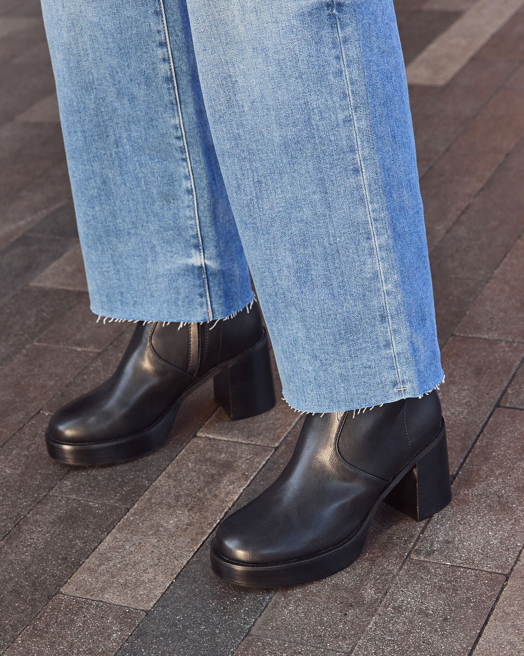 Roem Leather Platform Ankle Booties - Image 5