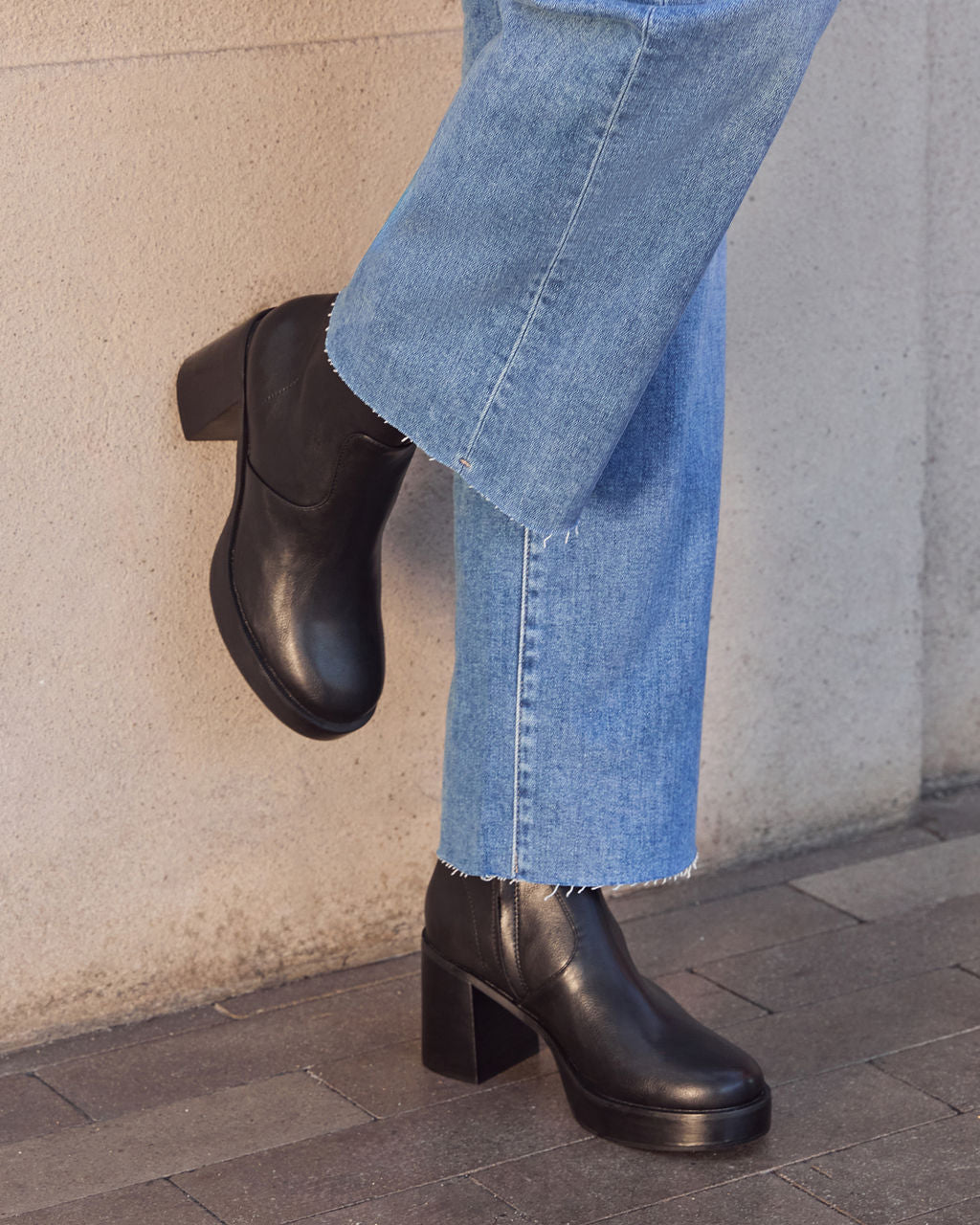 Roem Leather Platform Ankle Booties - Image 6