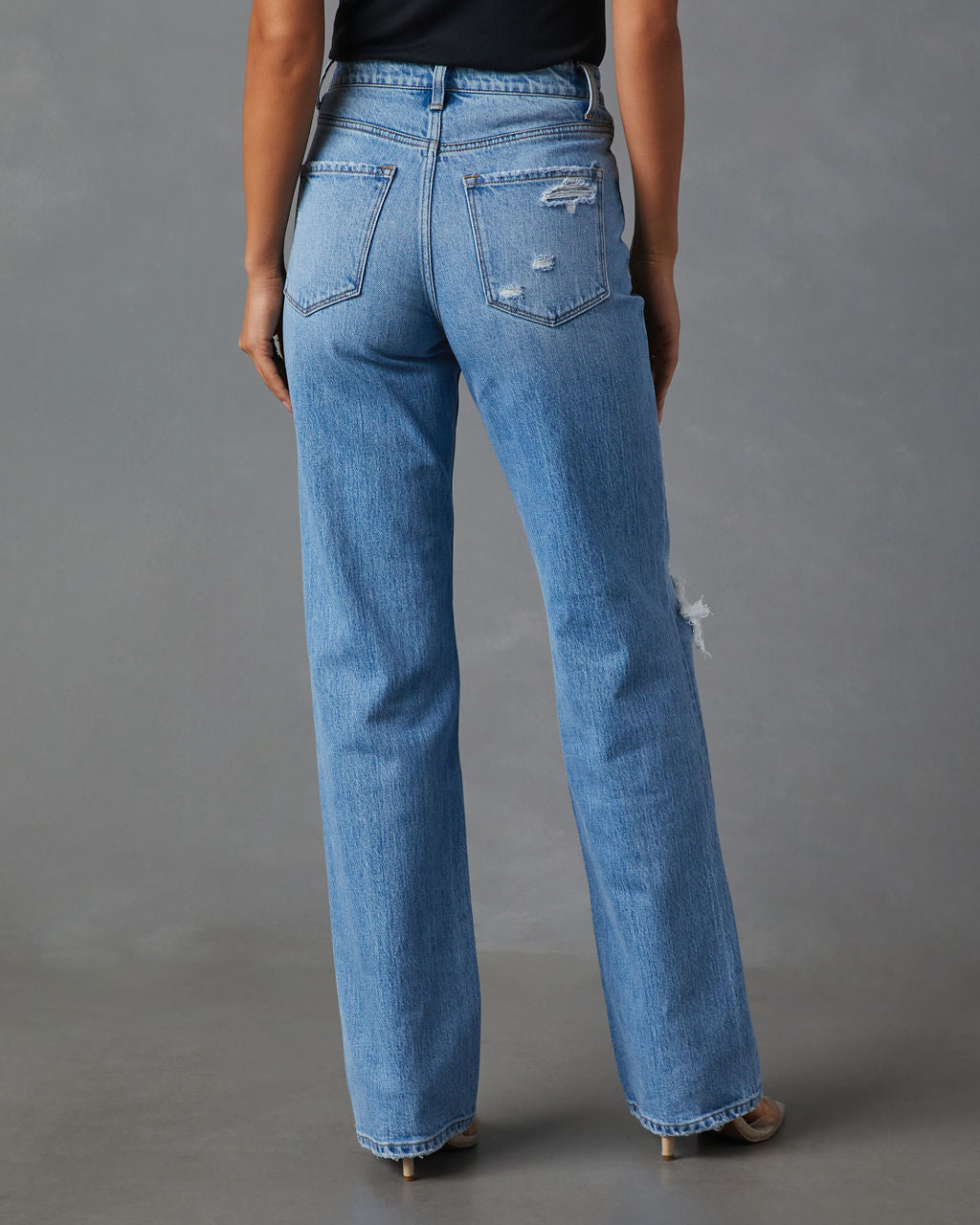Sequoia Stretch Distressed Straight Leg Jeans - Image 4